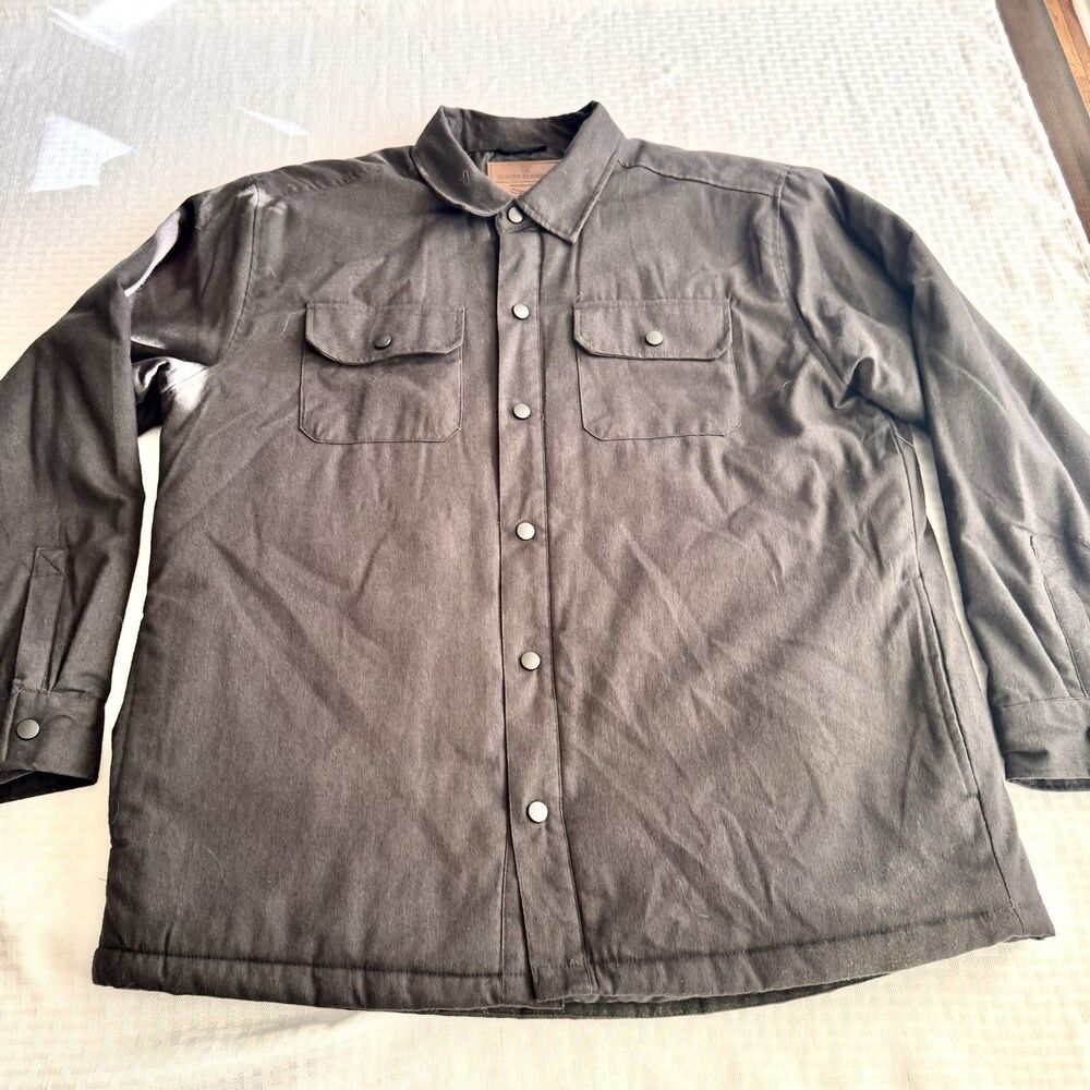 Rugged Elements Insulated Quilted Shirt Jacket Gray Men's XL Workwear Shacket